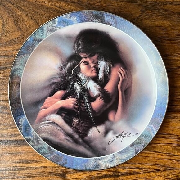 Lee Bogle The Lovers Plate #1 in Soul Mates Collection Native American 1995 - Picture 2 of 9